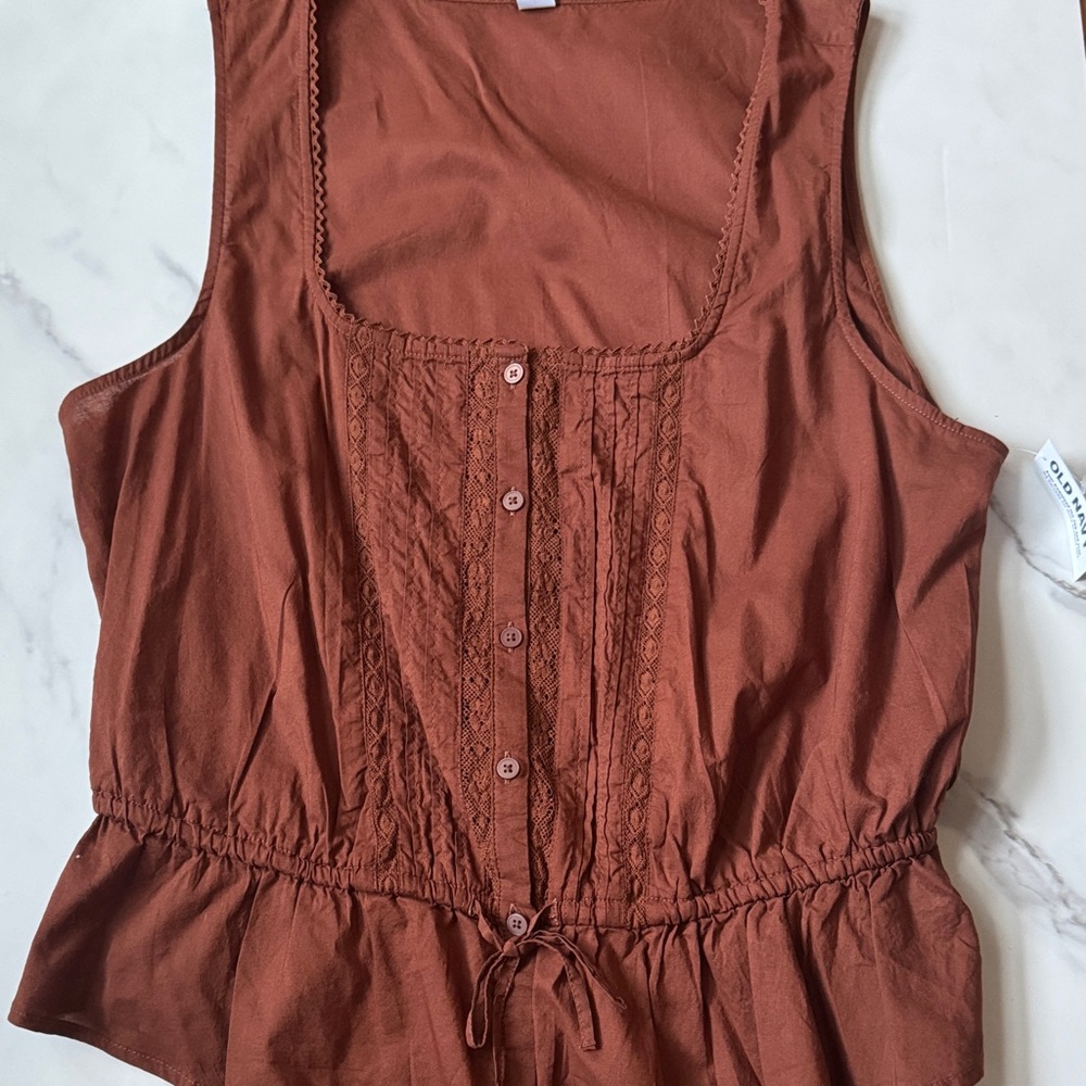 Old Navy Terracotta Sleeveless Blouse
